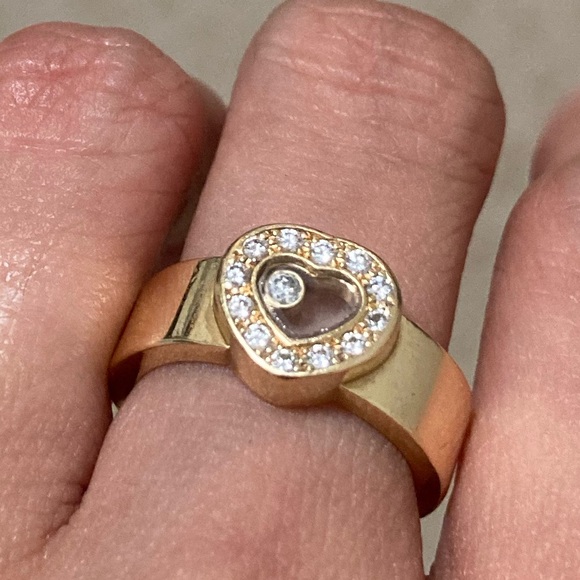 💯 Authentic 18k Chopard Happy Heart diamond ring - Picture 7 of 8